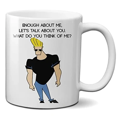 Image of Mugtime (TM) Johnny Bravo Quote Mug Funny Tea Coffee Ceramic 330ml 11oz Cup