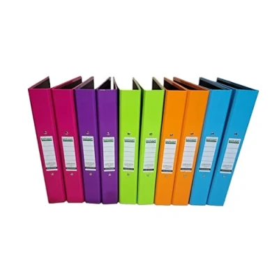 Image of Eastlight A4 Ring Binder 2 O Bright Colour Assorted Pack of 10