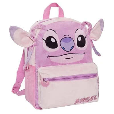 Image of Disney Lilo and Stitch Angel Backpack For Girls Plush 3D School Rucksack Lunch Book Bag