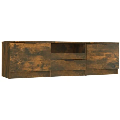 Image of vidaXL TV Cabinet Smoked Oak 140x35x40 cm Engineered Wood