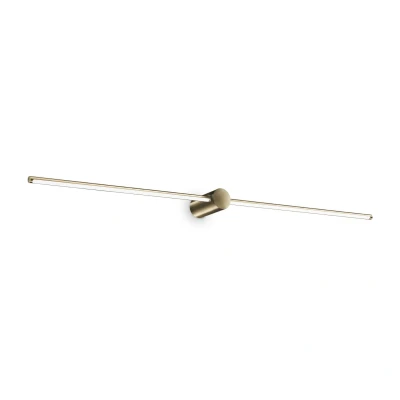 Image of Filo 2 Light Integrated LED Bathroom Over Mirror Brass 2000Lm 3000K IP44