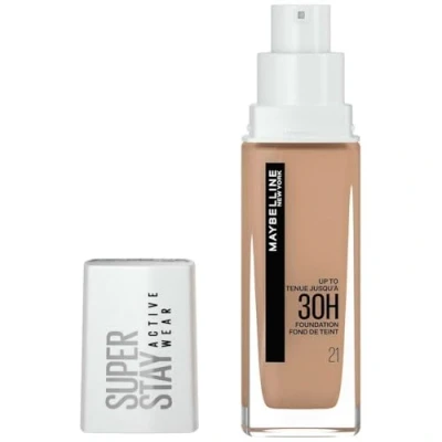 Image of Maybelline New York Super Stay Active Wear, waterproof foundation with high coverage, long lasting facial make up, colour: No. 21 Nude Beige (Light), 1 x 30 ml