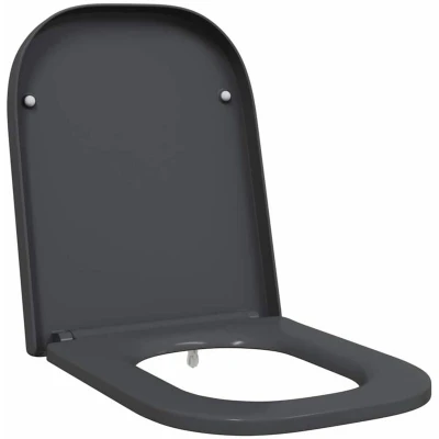 Image of vidaXL Quick Release Toilet Seat with Soft Close Duroplast Anthracite