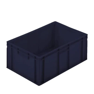 Image of 10x 42 Litre Euro Stacking Container (600x400x230mm) (Black)