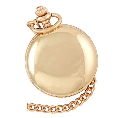 Image of Ravel Full Hunter Pocket Watch Rose Gold Tone
