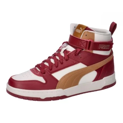 Image of PUMA Unisex Rbd Game Sneaker, Alpine Snow Caramel Latte Intense RED, 5 UK
