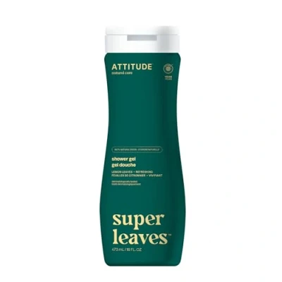 Image of ATTITUDE Body Wash, Plant and Mineral Based Ingredients, Vegan Beauty Personal Care Products, Regenerating, Lemon Leaves, 473 mL