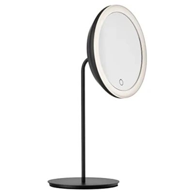 Image of Zone DENMARK Table Mirror with Magnifying Light Colour: Black