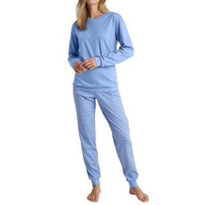 Image of CALIDA Women&#039;s Daylight Dreams Pajama Set, Hydrangea Blue, 36 38