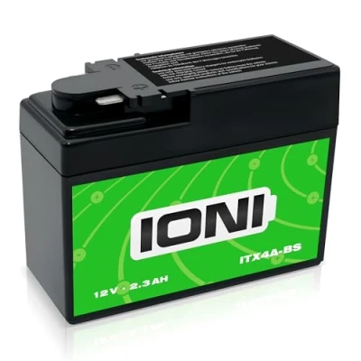 Image of IONI ITX4A BS 12V 2.3Ah AGM battery compatible with ITR4A BS/YTR4A sealed/maintenance free motorcycle