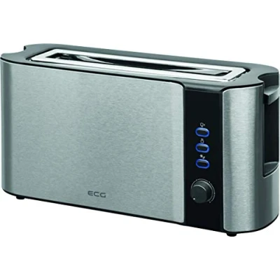 Image of ECG ST 10630 SS Toaster, Stainless Steel, Black/Silver