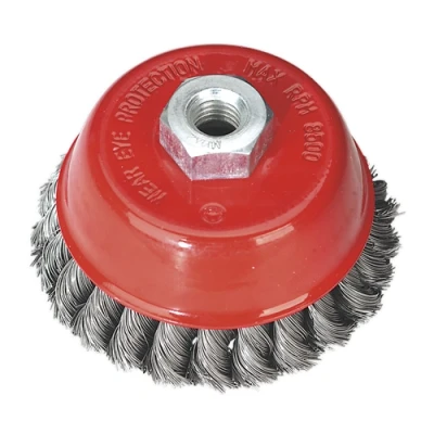 Image of Sealey Twist Knot Wire Cup Brush Ø100mm M14 x 2mm