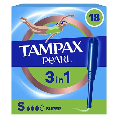 Image of Tampax Pearl Super Tampons x18