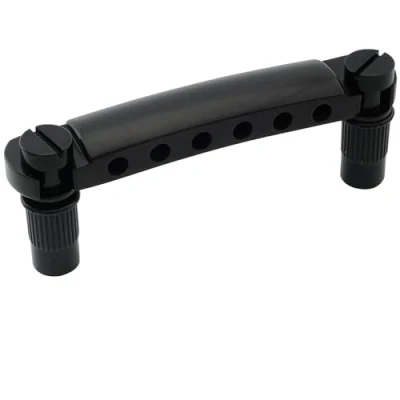Image of Musiclily Pro 52.5mm Tune o matic Stop Tailpiece for 6 string Epiphone Les Paul SG Style Electric Guitar, Black