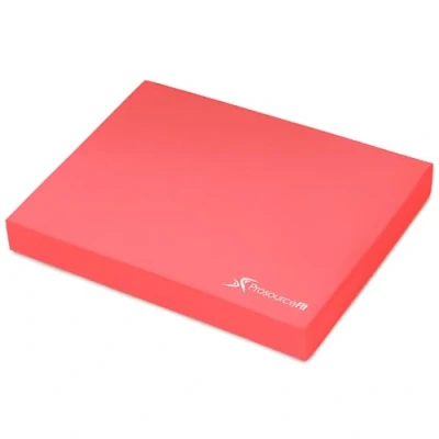 Image of ProsourceFit Exercise Balance Pad Large Cushioned Non Slip Foam Mat &amp; Knee for Fitness, Stability Training, Physical Therapy, Yoga 15&quot;x19&quot;, Red