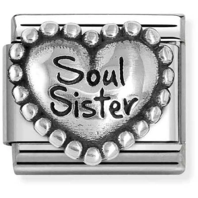 Image of Nomination Heart with Dots Soul Sister Charm