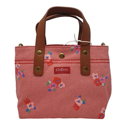 Image of Cath Kidston Pansy Twill Mini Cross Body hand Bag in Brilliant Red