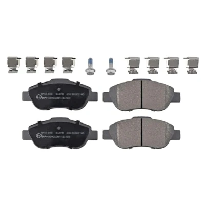Image of 77362689, 77362691 Brake pad set BLUE PRINT ADL144240 Front Axle with fastening material attachment FIAT: Panda II Hatchback