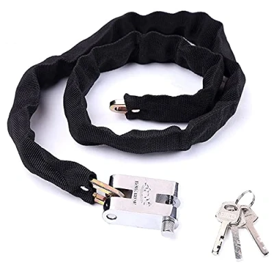 Image of Bicycle Chain Lock,Safety Lock kit,Heavy Duty Motorcycle Lock, Lock,8mm Heavy with 3 Keys,Very Suitable for Motorcycles,Motorcycles,Bicycles,generators,Gates,Bicycles,Scooters.