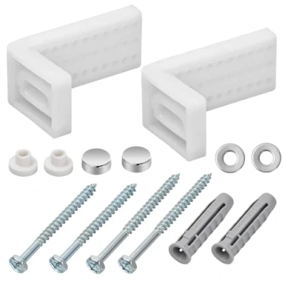 Image of Floor Toilet Fixing Kit,2 Sets Bolts Replacement Pan Kit Bathroom Repair Fixings Bracket and Screws Bidet Side Fitting Brackets