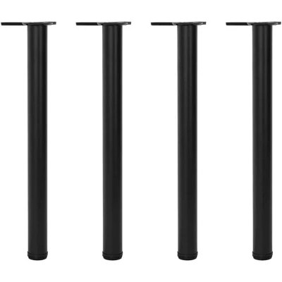 Image of vidaXL 4 Height Adjustable Table Legs Black 710 mm