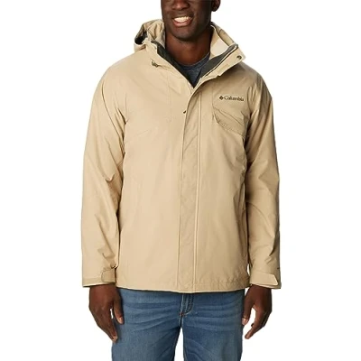 Image of Columbia Men&#039;s Bugaboo Fleece Interchange Jacket, 3 In 1 Winter Coat, Ancient Fossil, Size XL