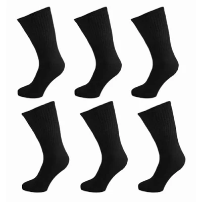 Image of Bonjour 6 pairs of Men&#039;s DIABETIC EXTRA Wide Non Elastic Socks for Swollen Legs and Diabetics, Honeycomb Top Designed Problematic feet (6 11)