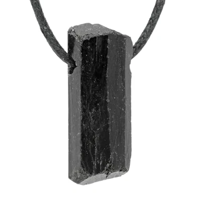 Image of Lebensquelle Plus Black Tourmaline Pendant with Leather Cord, Halbedelstein, Crystal, Crystal