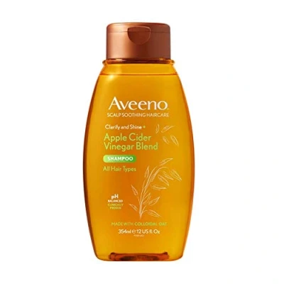Image of Aveeno Itchy Scalp Soothing &amp; Clarifying Shampoo with Apple Cider Vinegar for Greasy Hair 354ml