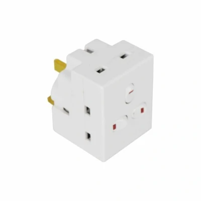 Image of STATUS 3 Way Multi Plug Adapter UK Pin Adaptor Individually Switched Fuse 3WAISB110