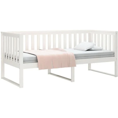 Image of vidaXL Day Bed without Mattress White 90x190 cm Single Solid Wood Pine