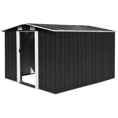 Image of vidaXL Garden Shed 257x298x178 cm Metal Anthracite