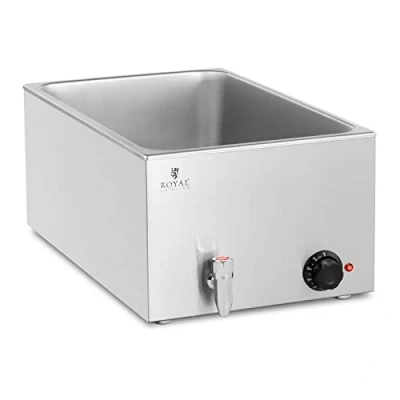 Image of Royal Catering Stainless Steel Bain Marie 600W, GN 1/1, Without Container Drain Tap, 30 80 C