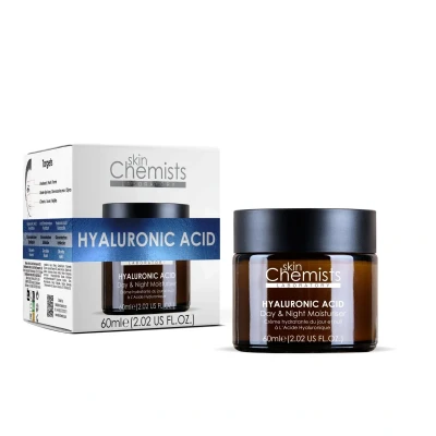 Image of skinChemists Hyaluronic Acid Day Moisturiser 60ml Anti Aging &amp; Night Cream to Reduce Wrinkles and Age Spots Deep Hydration Skincare, Fine Lines