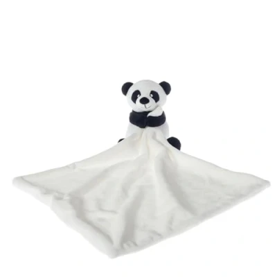 Image of Apricot Lamb Stuffed Animals Security Blanket Panda Infant Nursery Character Luxury Snuggler Plush (White Panda, 10 Inches)