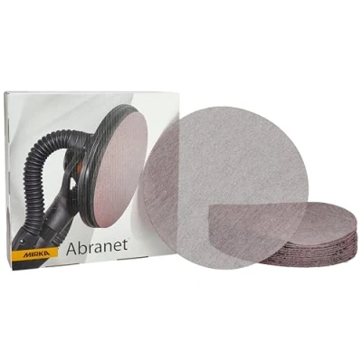 Image of Mirka Abranet sanding disc with net Ø 225 mm Grip / Grit P150 25 pcs for wood, filler, varnish, plastic 5422302515