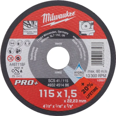 Image of Milwaukee Thin Metal Cutting Disc PRO+SCS41/115mm X 1.5mm