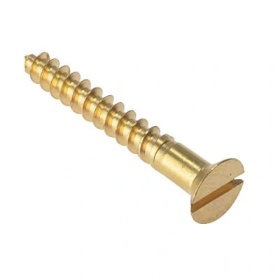 Image of Forgefix CSK18B Slotted Countersunk Wood Screw Solid Brass