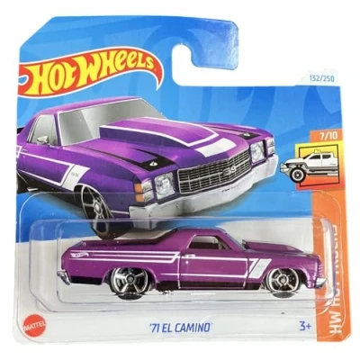 Image of Hot Wheels &#039;71 EL Camino HW Trucks 7/10 HTC34 Short Card GM Purple Mattel 2024 1:64