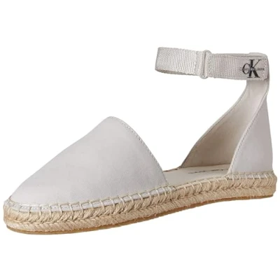 Image of Calvin Klein Jeans Women&#039;s Ankle Espadrille Yw0yw01027 Espadrille, Green Blue Glass, 5 UK