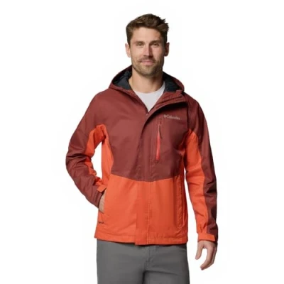 Image of Columbia Men&#039;s Pouring Adventure 3 Jacket, Waterproof Rain Spice/Tuscan, S