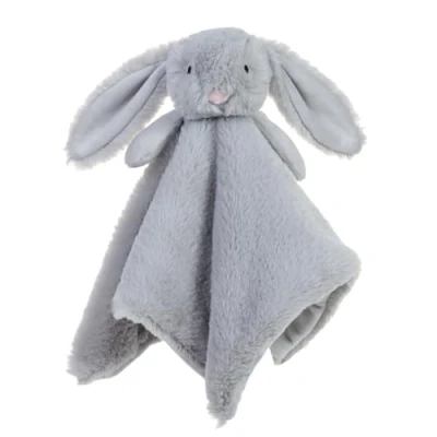 Image of Apricot Lamb Stuffed Animals Gray Bunny Rabbit Soft Comforter Blanket Security Infant Nursery Character Luxury Snuggler Plush Baby Lovey(Grey Bunny, 13 Inches)