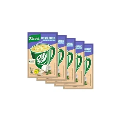 Image of Knorr Cup a Soup Instant French Garlic Cream With Croutons 18 g, Pack of 5
