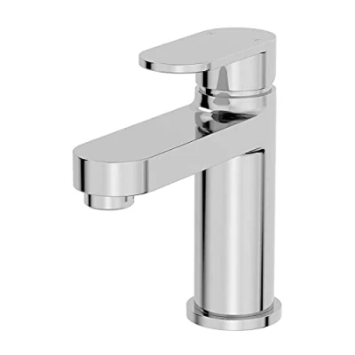 Image of Architeckt® Lund Bathroom Basin Sink Mixer Tap Modern Mono Round Single Lever Handle Faucet for Sinks, Polished Chrome