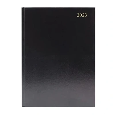 Image of Condiary Desk Diary Week To View A5 Black 2023 KFA53BK23