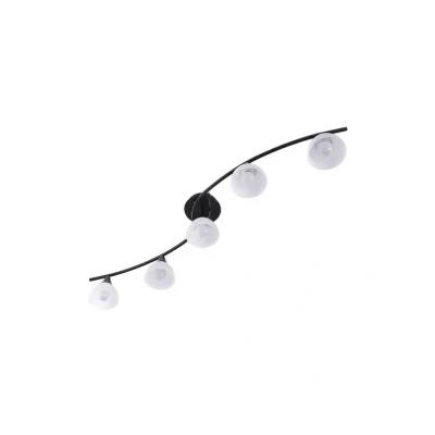 Image of Lindby Della ceiling light, 110 cm, black, glass, metal