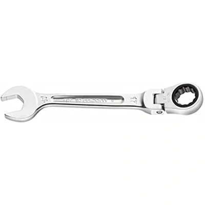 Image of Facom Metric Articulated Ratchet Combination Wrench, Silver, 14 mm