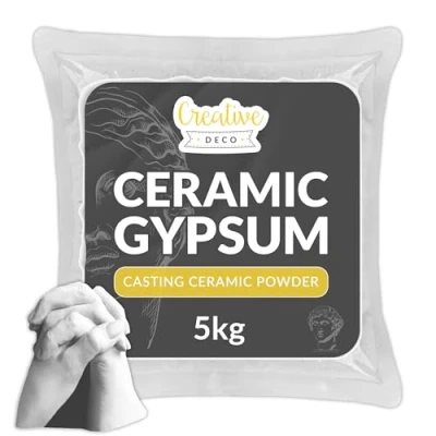 Image of Creative Deco Ceramic Plaster 5 kg Casting Compound White Foundry Powder for &amp; Modeling Crafts Odorless