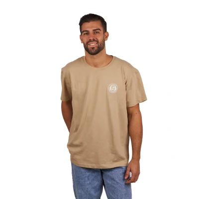 Image of Superb Mens Basic Oversize short sleeve t shirt SPRBCO 002 Beige Cotton Size Small