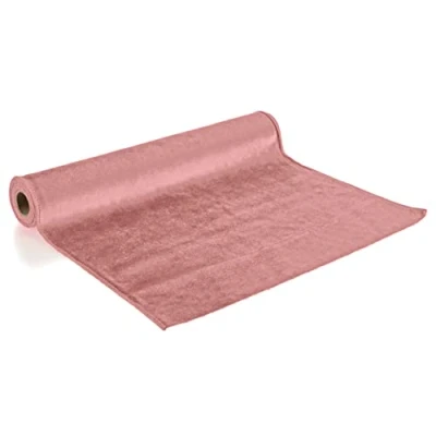 Image of com four® velvet table runner decorative fabric decoration for every occasion handicraft accessories ribbon 36 x 200 cm (1 piece pink)